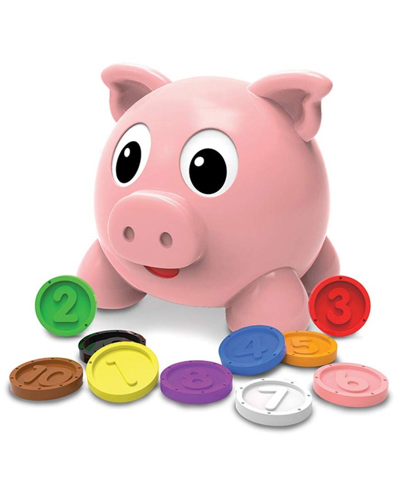 The Learning Journey Learn with Me - Numbers & Colors Pig E Bank - Color and Number STEM - Teaching Toddler Toys & Gifts for Boys & Girls Ages 2 Years and Up  Model Number: 208441  10 color coins - Image 1